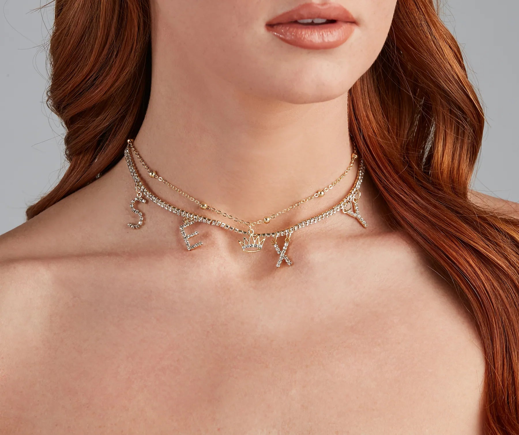 Stunning necklaces and pendants with birthstone pendants for a personal touch-Sexy Queen Layered Choker